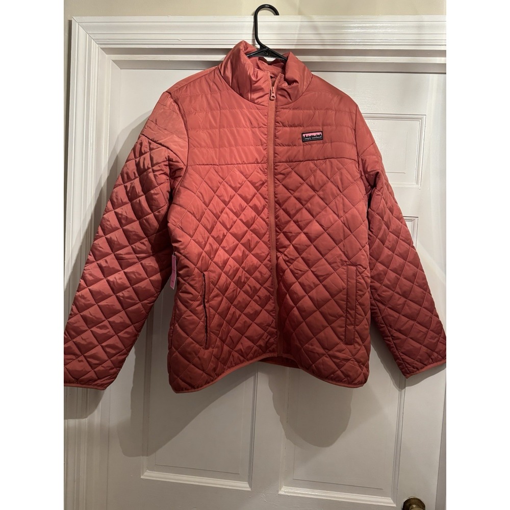 Simply Southern Quilted Puffer Jacket in Coral